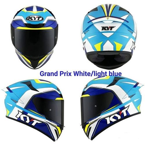 Casco KYT TT-Course Grand Prix white blu